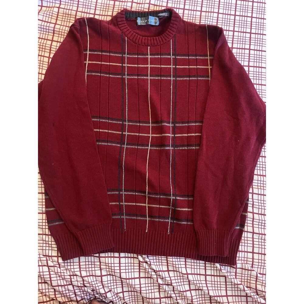 Oscar De La Renta Sweater Women's Cotton Cable Knit Long Sleeve Pullover XL
